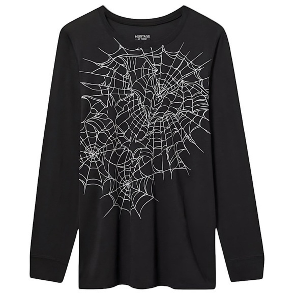 TORRID Bat Web Classic Fit 100% Cotton Jersey Long Sleeve Tee NWT‎